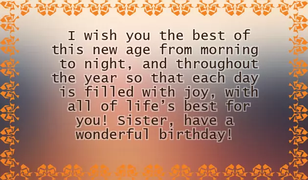 Birthday Wishes For A Sister