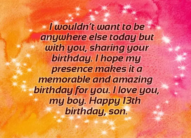 Birthday Wishes To 13 Year Old Son Birthday Wishes To 13 Year Old Son