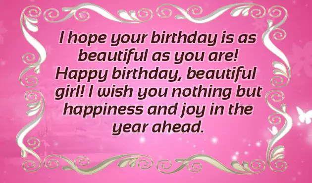 Happy Birthday Sweet Young Lady