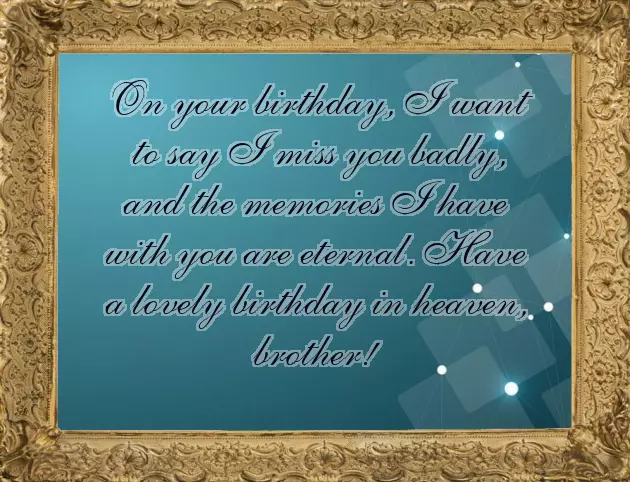 Heavenly Birthday Brother Heavenly Birthday Brother