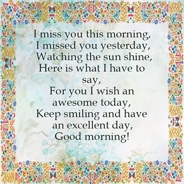 Good Morning Love Poems For Him