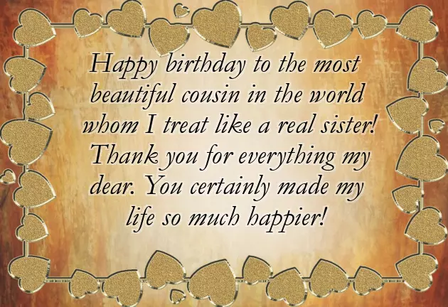 Heart Touching Birthday Wishes For Cousin Sister