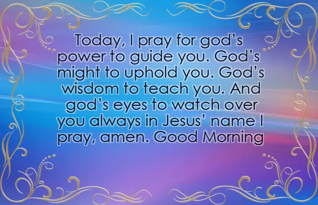 Good Morning Saturday God