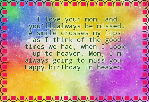 Happy Birthday Nanay In Heaven
