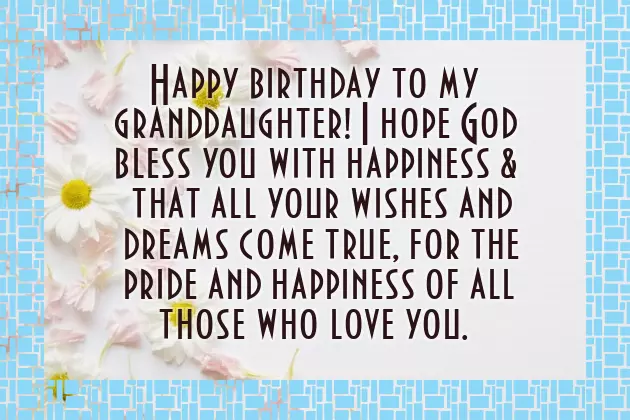 Happy Birthday Great Granddaughter Verses