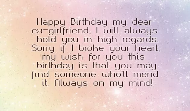 Birthday Wishes For Ex Girlfriend In English Birthday Wishes For Ex Girlfriend In English