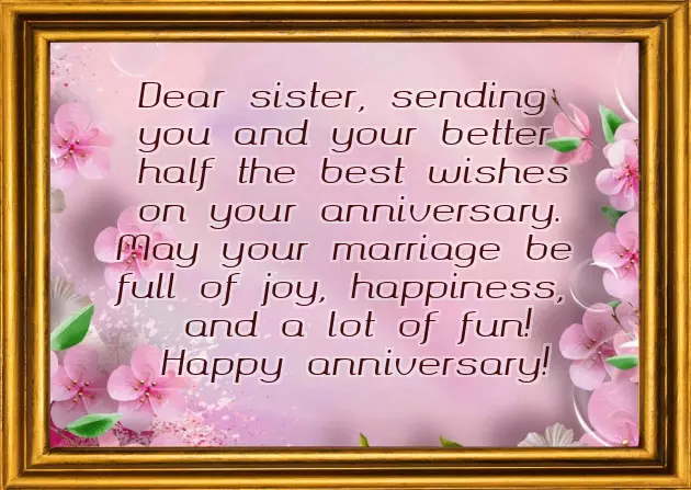 Married Anniversary Wishes For Sister Married Anniversary Wishes For Sister