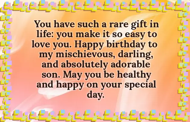 Birthday Wish For My Little Son