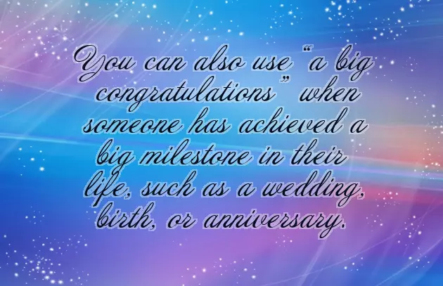 Massive Congratulations Massive Congratulations