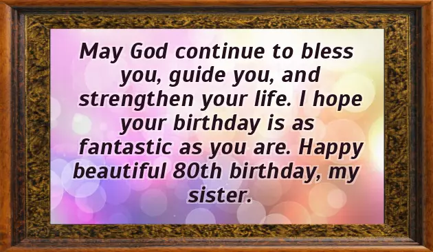 80Th Birthday Wishes For Sister
