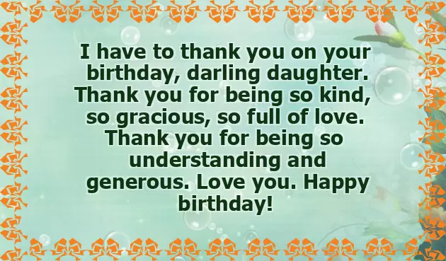 Happy Birthday To My Best Daughter