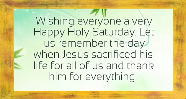 Holy Saturday Greetings Holy Saturday Greetings