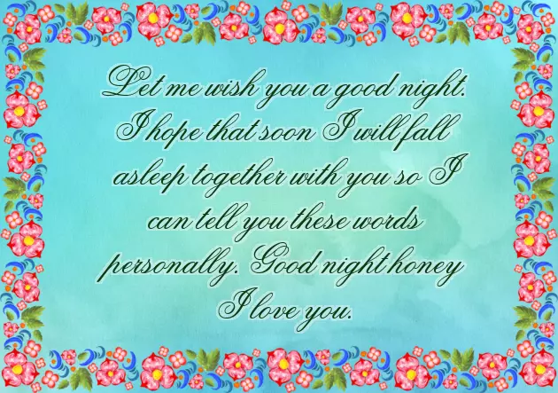Good Night Wish To My Wife