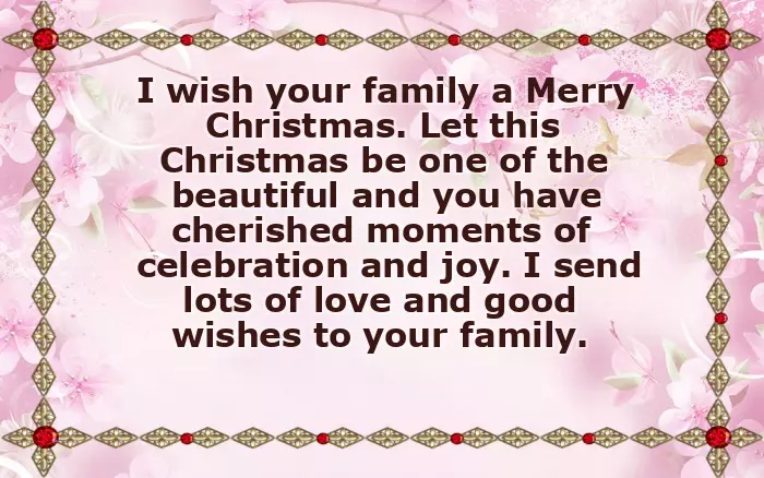 Merry Christmas To All My Family And Friends