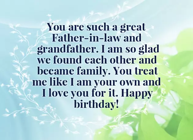 Birthday Wishes To My Father In Law
