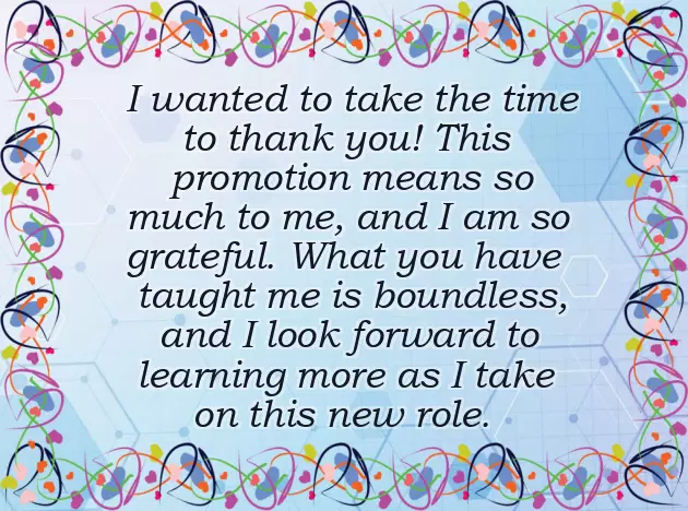 Promotion Wish Message