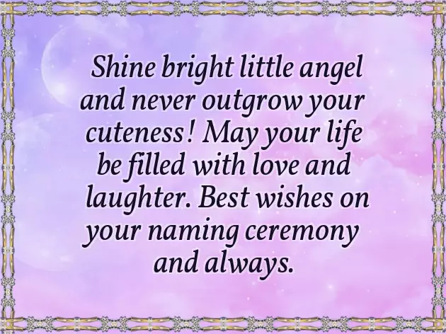 Naming Ceremony Wishes For Baby Girl