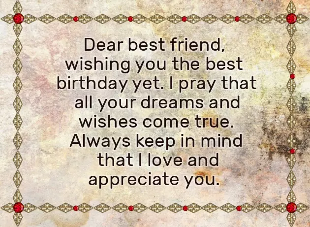 Words To A Best Friend For Birthday