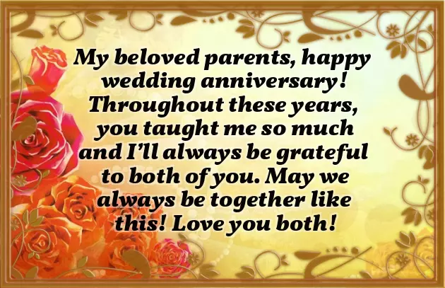 Anniversary Message To Parents From Daughter Anniversary Message To Parents From Daughter