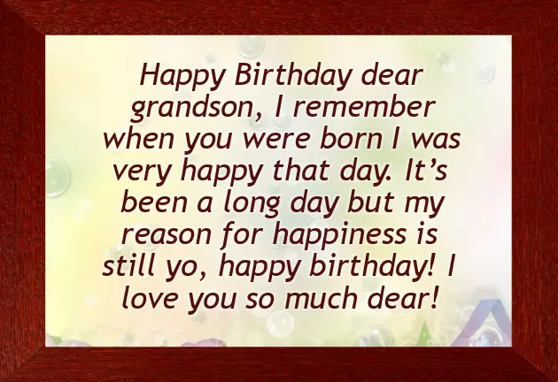 Happy Birthday Greetings To Grandson