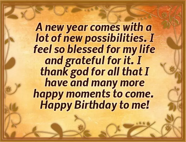 Birthday Greetings For Myself