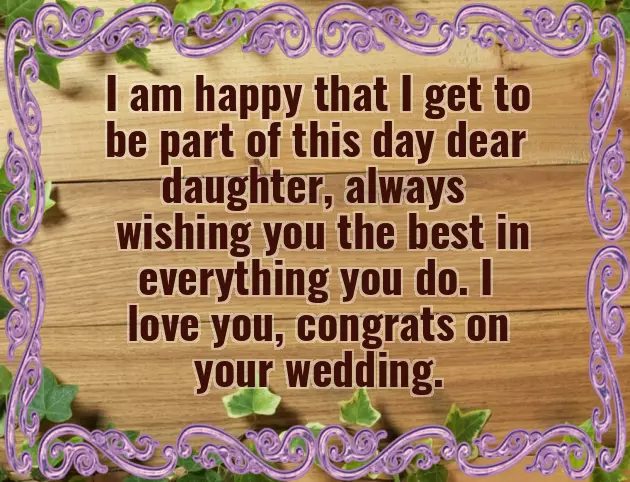 Special Words For Daughter Getting Married