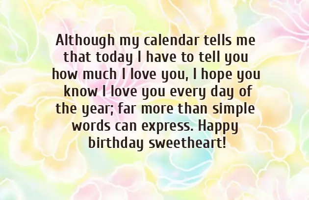 Birthday Wishes For Wife Romantic