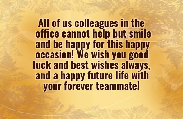 Wedding Wishes For A Coworker