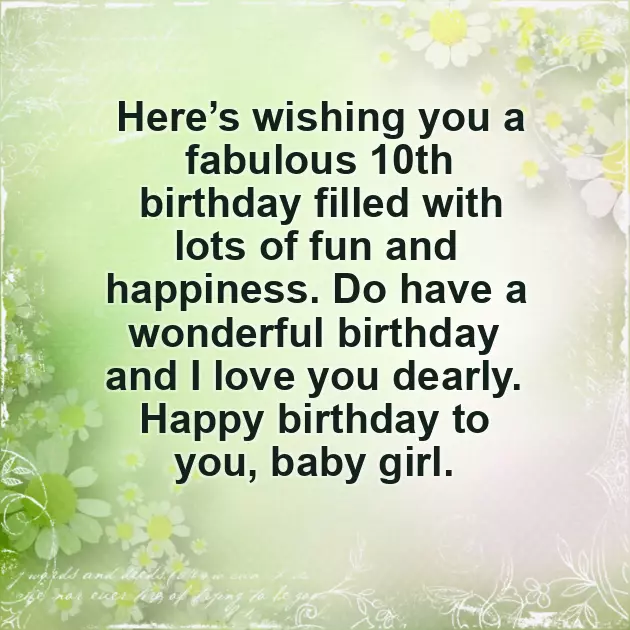 Happy Birthday Niece 10 Years Old Happy Birthday Niece 10 Years Old