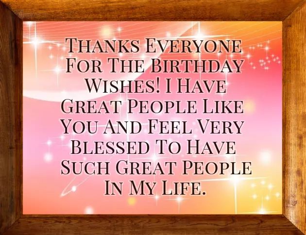 Birthday Thanks For Friends And Family