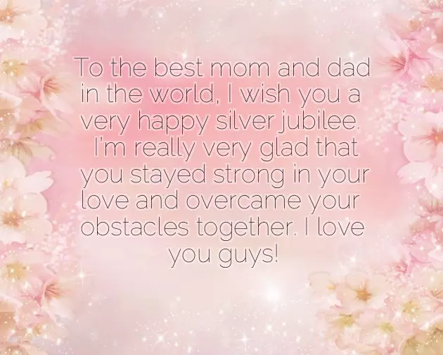 25Th Anniversary Mom Dad