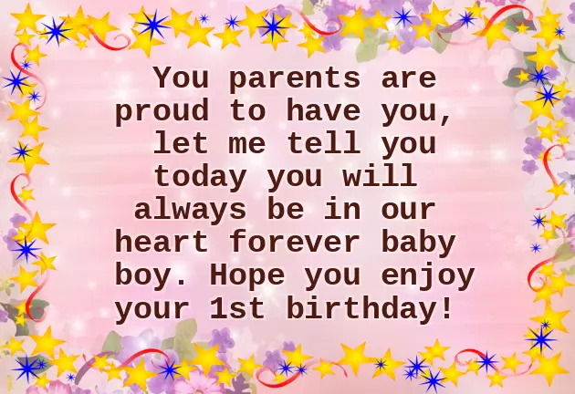 1St Baby Boy Birthday Wishes