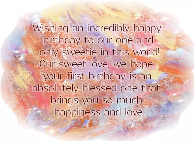 Happy 1St Birthday To Baby Girl