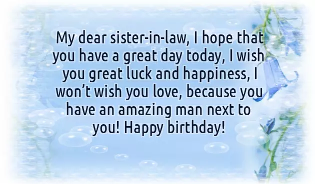 Wishing Your Sister In Law A Happy Birthday
