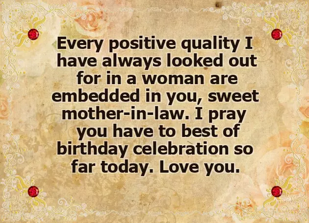 Birthday Wish For Mother In Law
