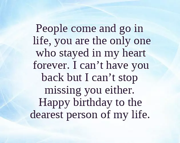 Happy Birthday Wishes To My Ex Boyfriend