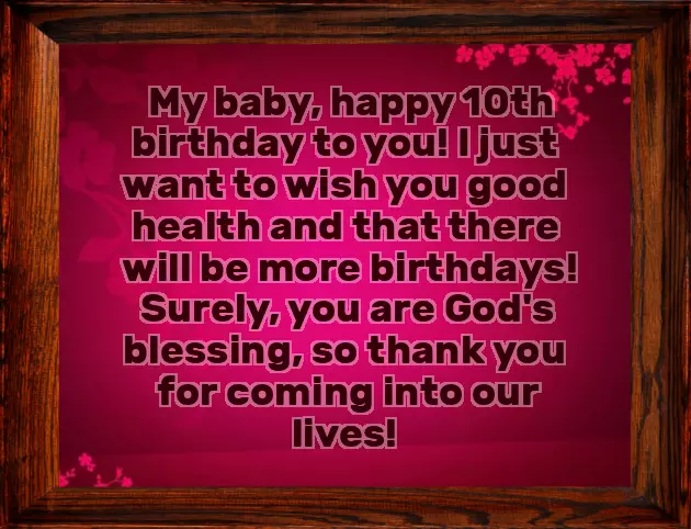 Birthday Wishes To 10 Years Old Girl