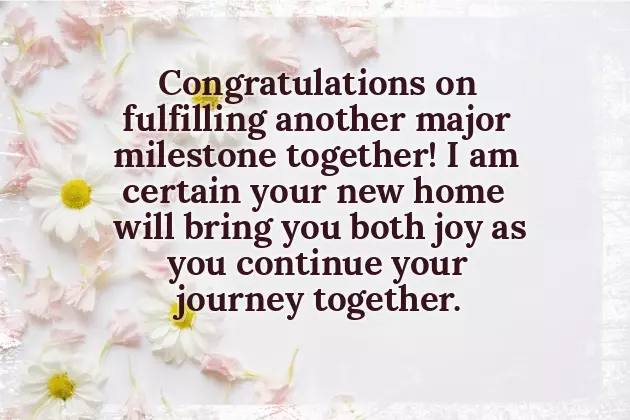 Congratulations On Your First House