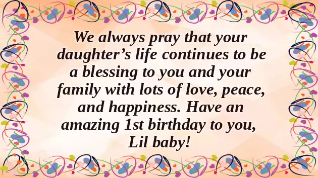 Birthday Wishes For First Birthday