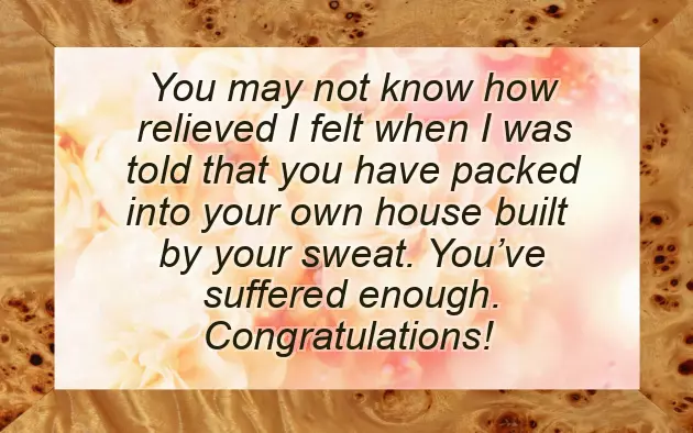 Congratulations On New House Message