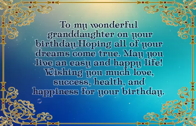 Happy Birthday To Our Granddaughter Happy Birthday To Our Granddaughter