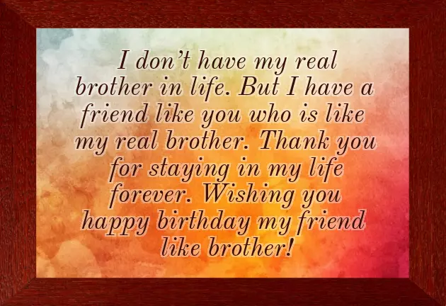 Birthday Quotes For Best Friend Like Brother
