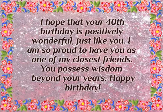 Happy 40Th Birthday Female Friend Happy 40Th Birthday Female Friend