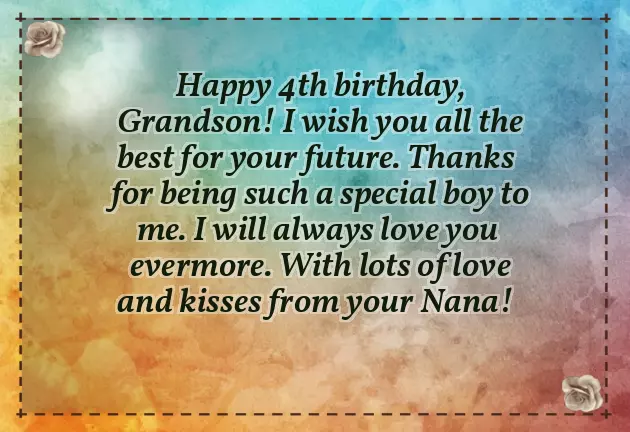 4 Year Old Grandson Birthday Wishes 4 Year Old Grandson Birthday Wishes