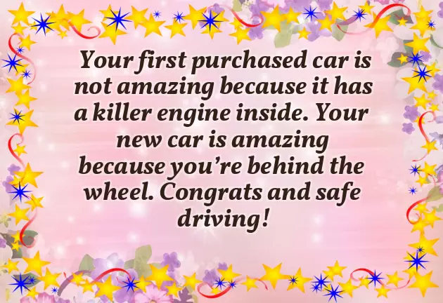 Congrats On Your First Car Congrats On Your First Car