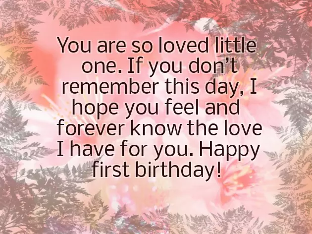 Little Girl First Birthday Wishes