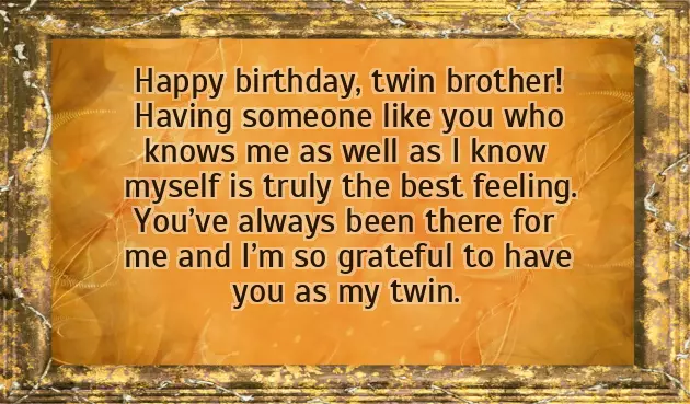 Twin Brother Birthday Quotes