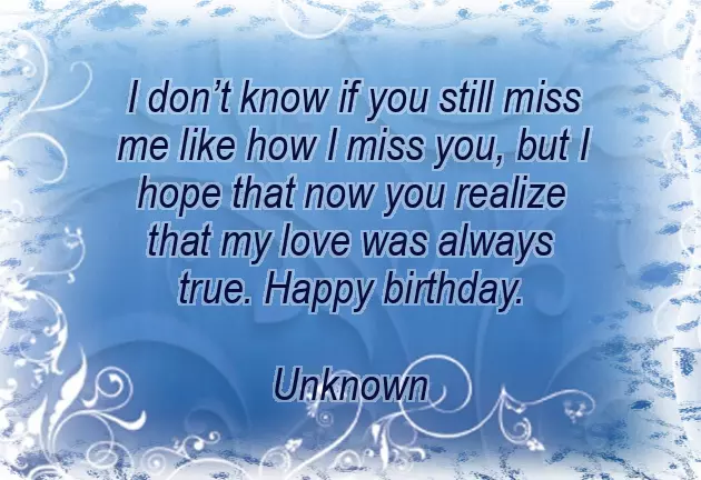 Romantic Birthday Wishes For Ex Girlfriend