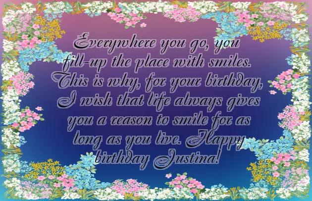 Happy Birthday Justina