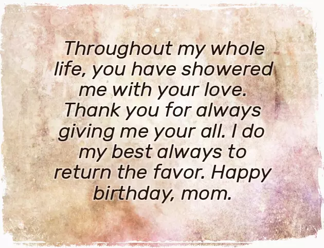 Happy Birthday To My Special Mum